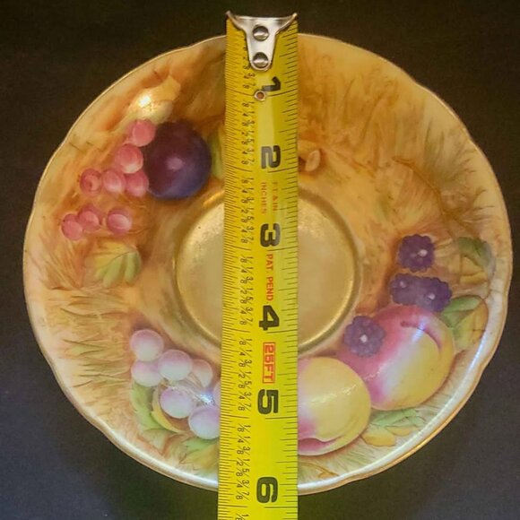 American Beauty Gold Fruit Saucer, Part of a Vintage Teacup and Saucer set - Picture 5 of 6